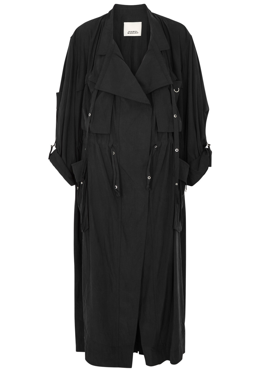 Shop Isabel Marant Garance Trench Coat In Black