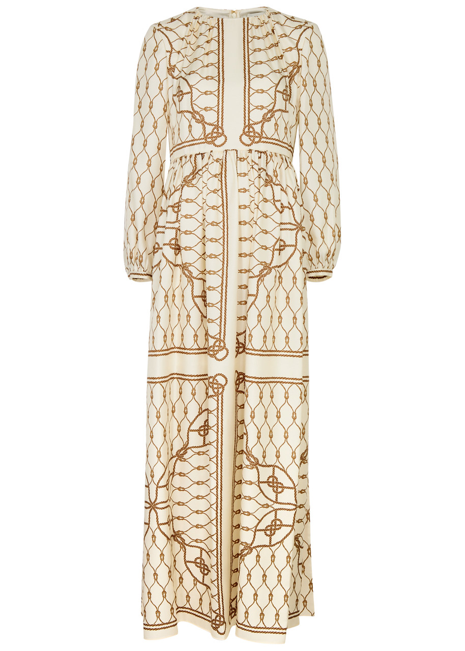 Printed Silk-satin Maxi Dress