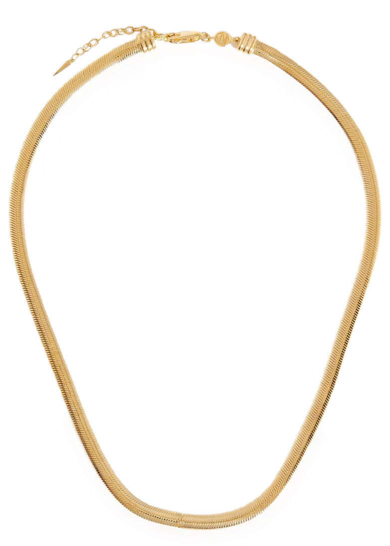 Missoma Flat 18kt Gold Vermeil Snake Chain Necklace In Gold