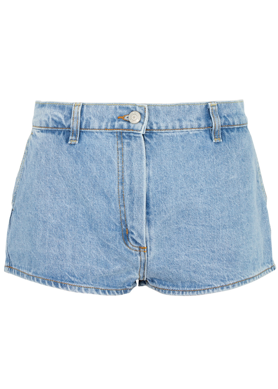 Shop Magda Butrym Denim Shorts In Blue