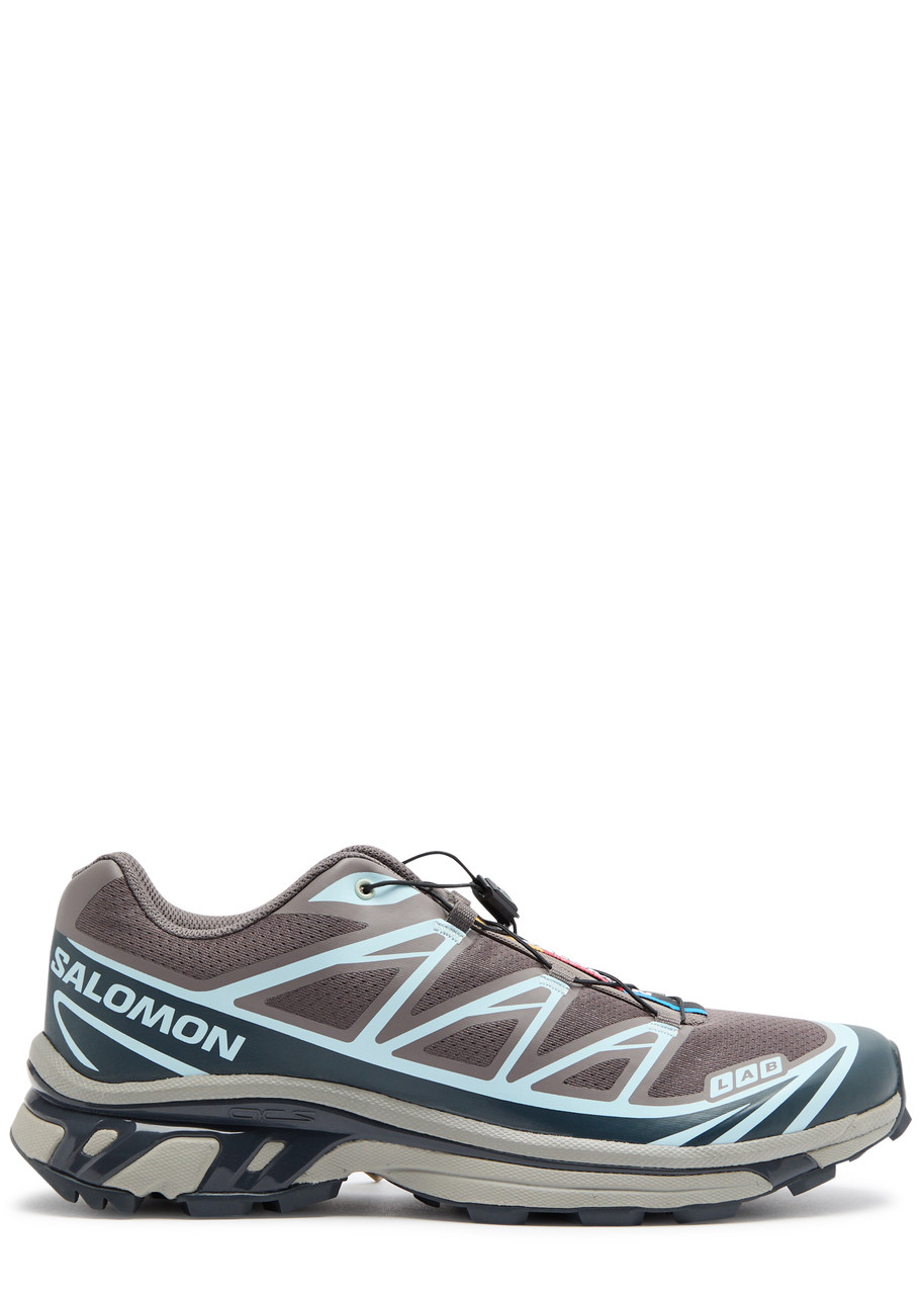 Shop Salomon Xt-6 Panelled Mesh Sneakers In Grey