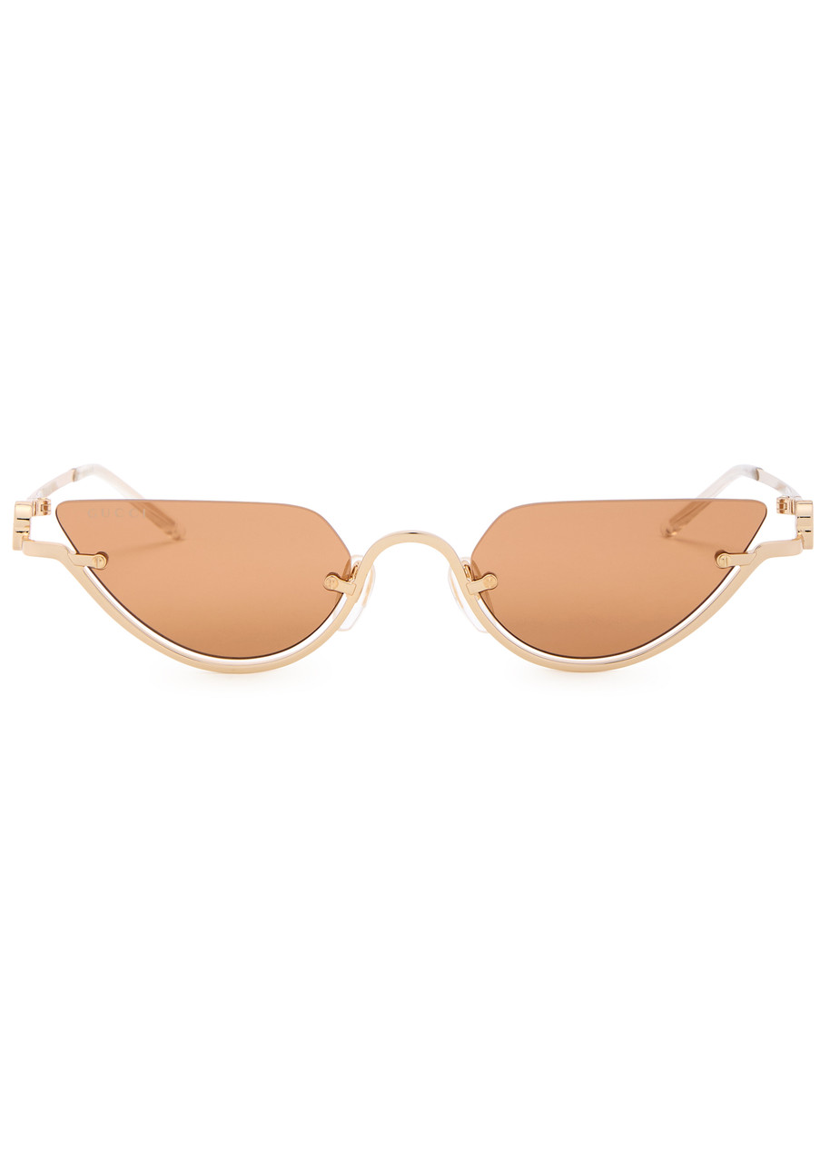 GUCCI GUCCI RIMLESS CAT-EYE SUNGLASSES