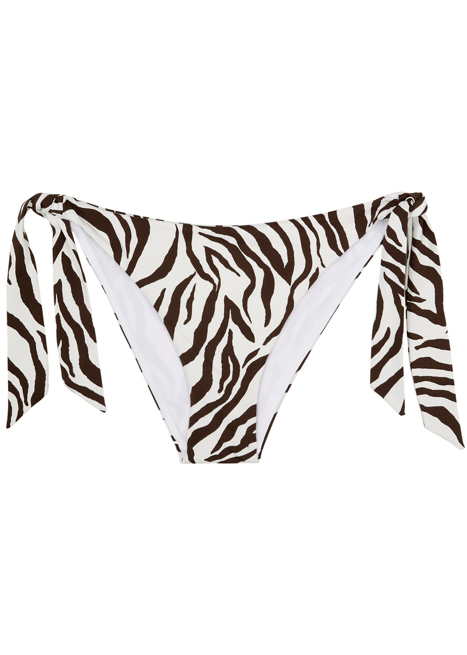 Silvana Zebra-print Bikini Briefs