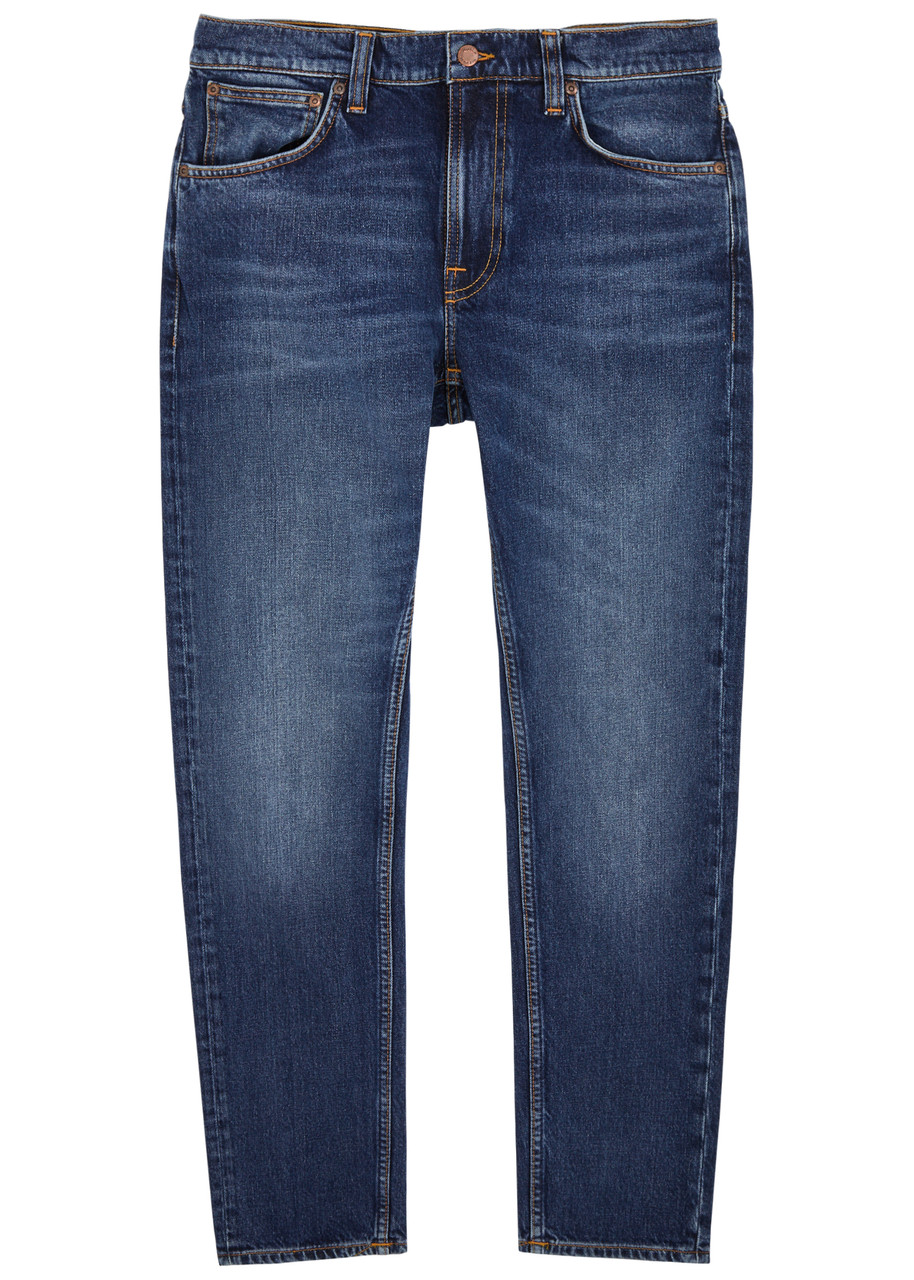 Shop Nudie Jeans Lean Dean Slim-leg Jeans In Indigo