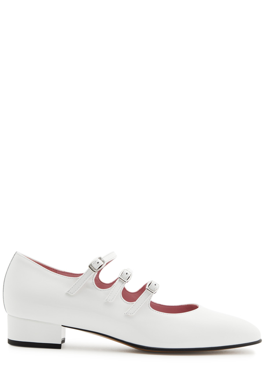Shop Carel Ariana Patent Leather Mary Jane Flats In White
