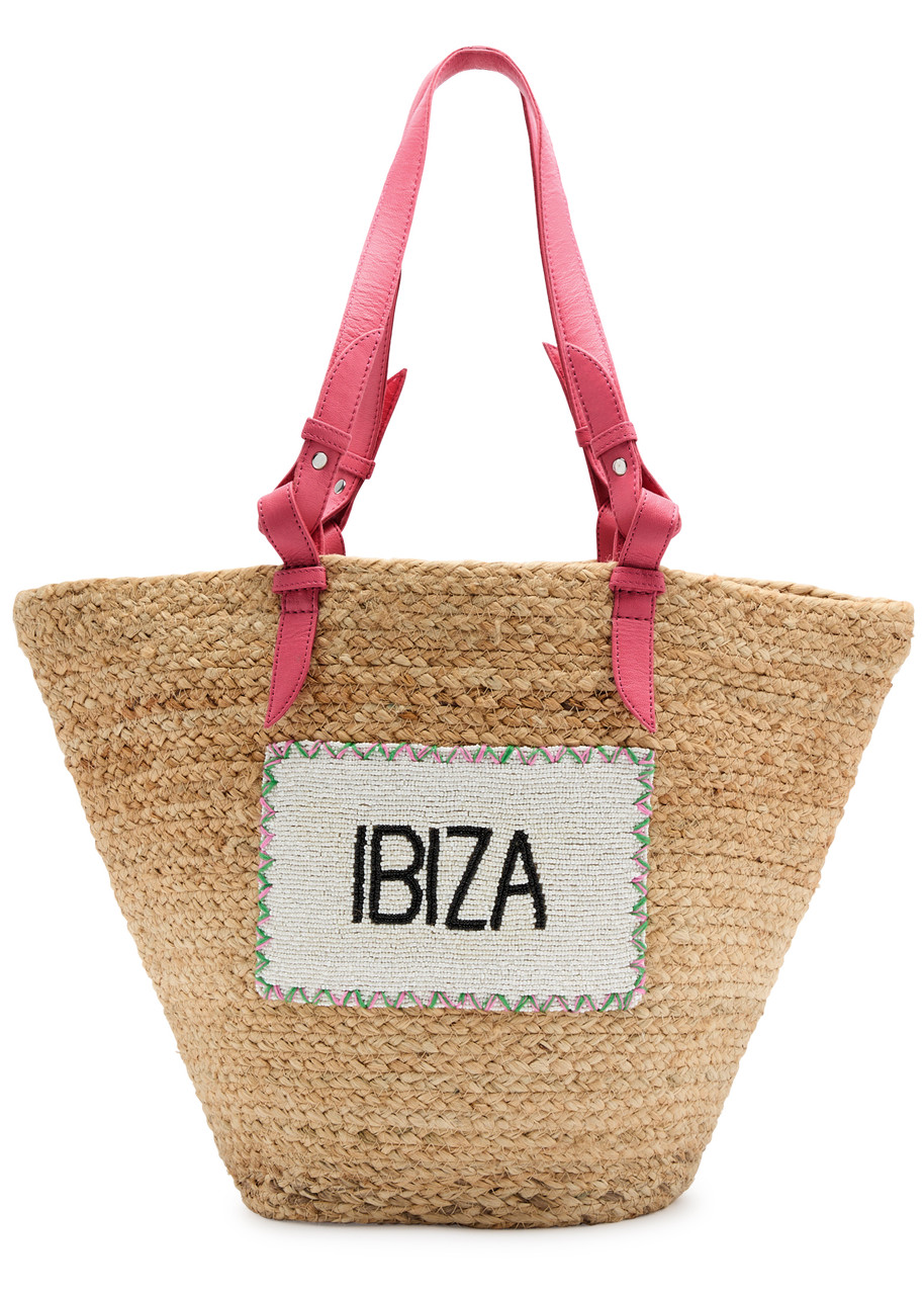 Shop De Siena Ibiza Straw Tote In Pink