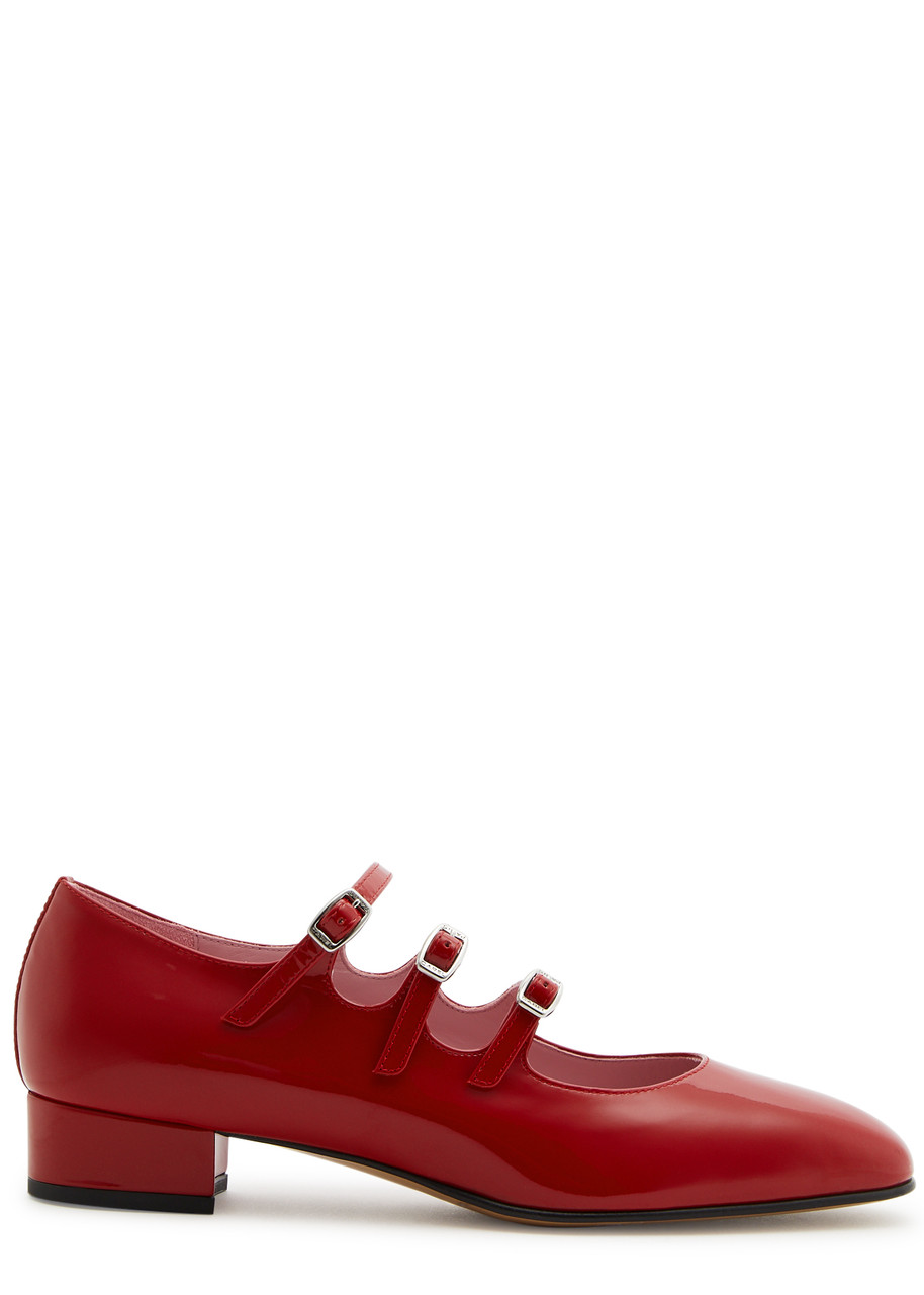 Shop Carel Ariana Patent Leather Mary Jane Flats In Red