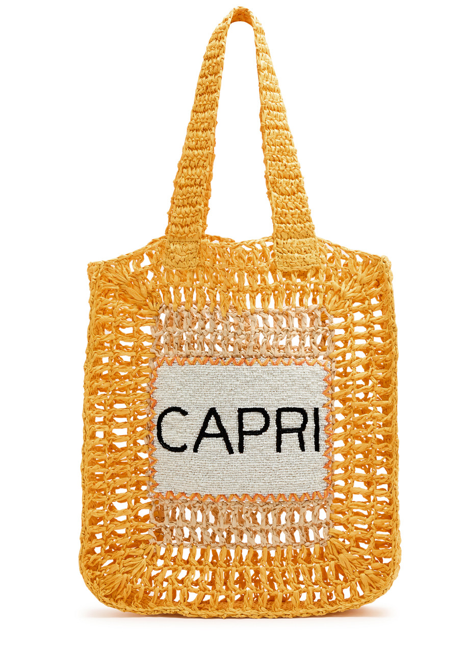 Shop De Siena Capri Crochet Tote In Yellow