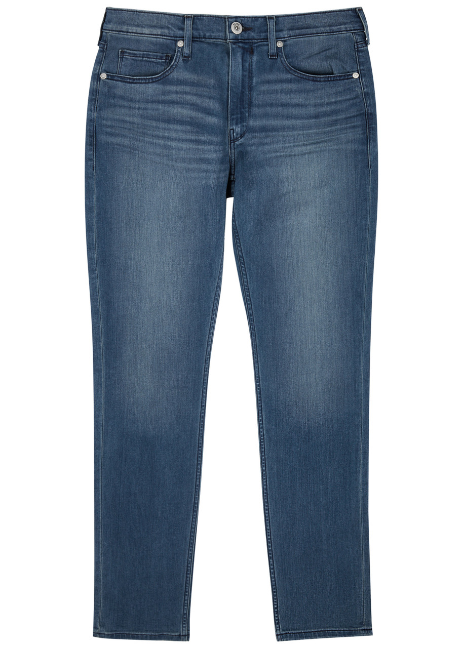 Shop Paige Lennox Slim-leg Jeans In Blue