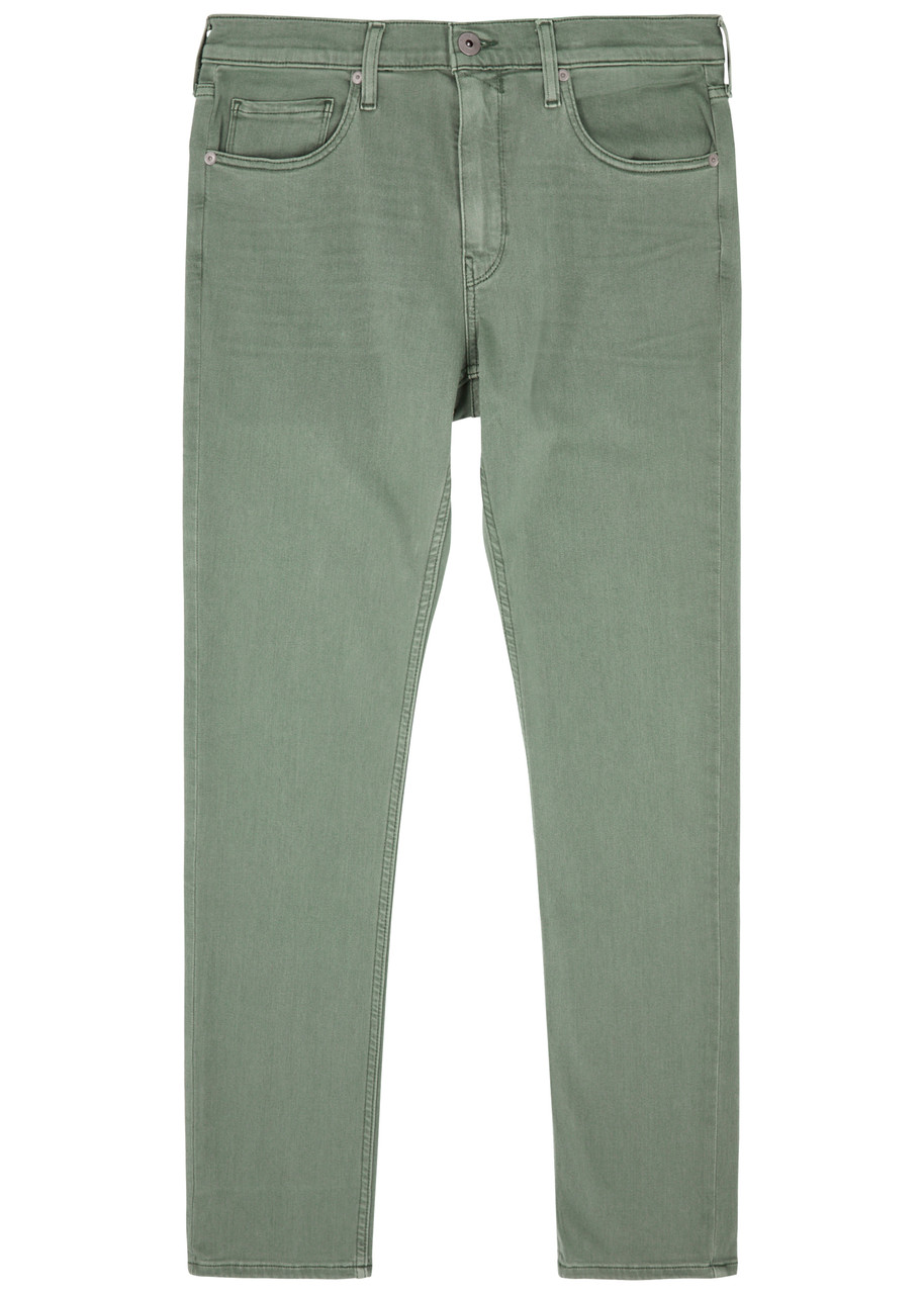 Shop Paige Lennox Slim-leg Jeans In Green