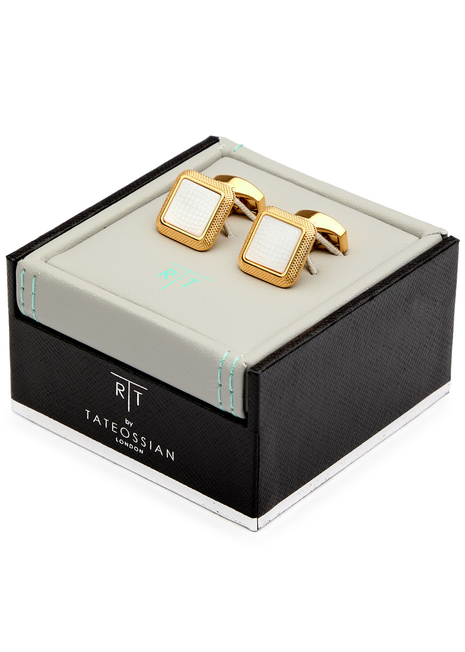 TATEOSSIAN TATEOSSIAN SPAZIO 18KT GOLD-PLATED CUFFLINKS