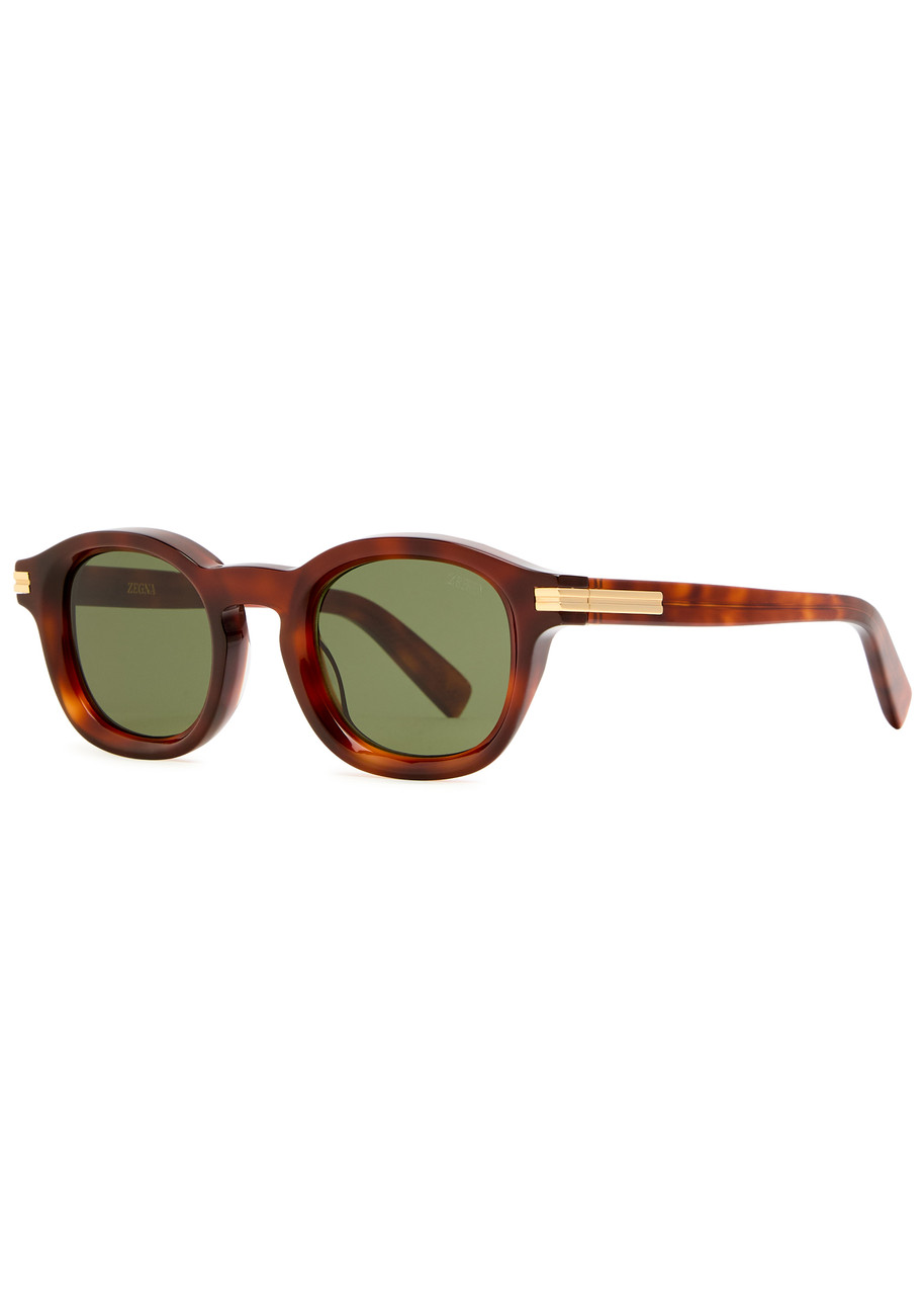 Zegna Aurora I Round-frame Sunglasses - Havana - One Size