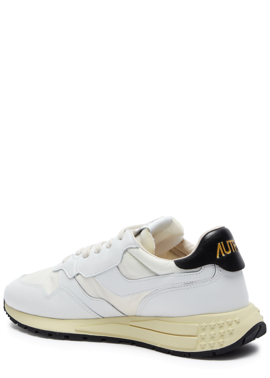 Shop Autry Reelwind Panelled Nylon Sneakers In White And Black