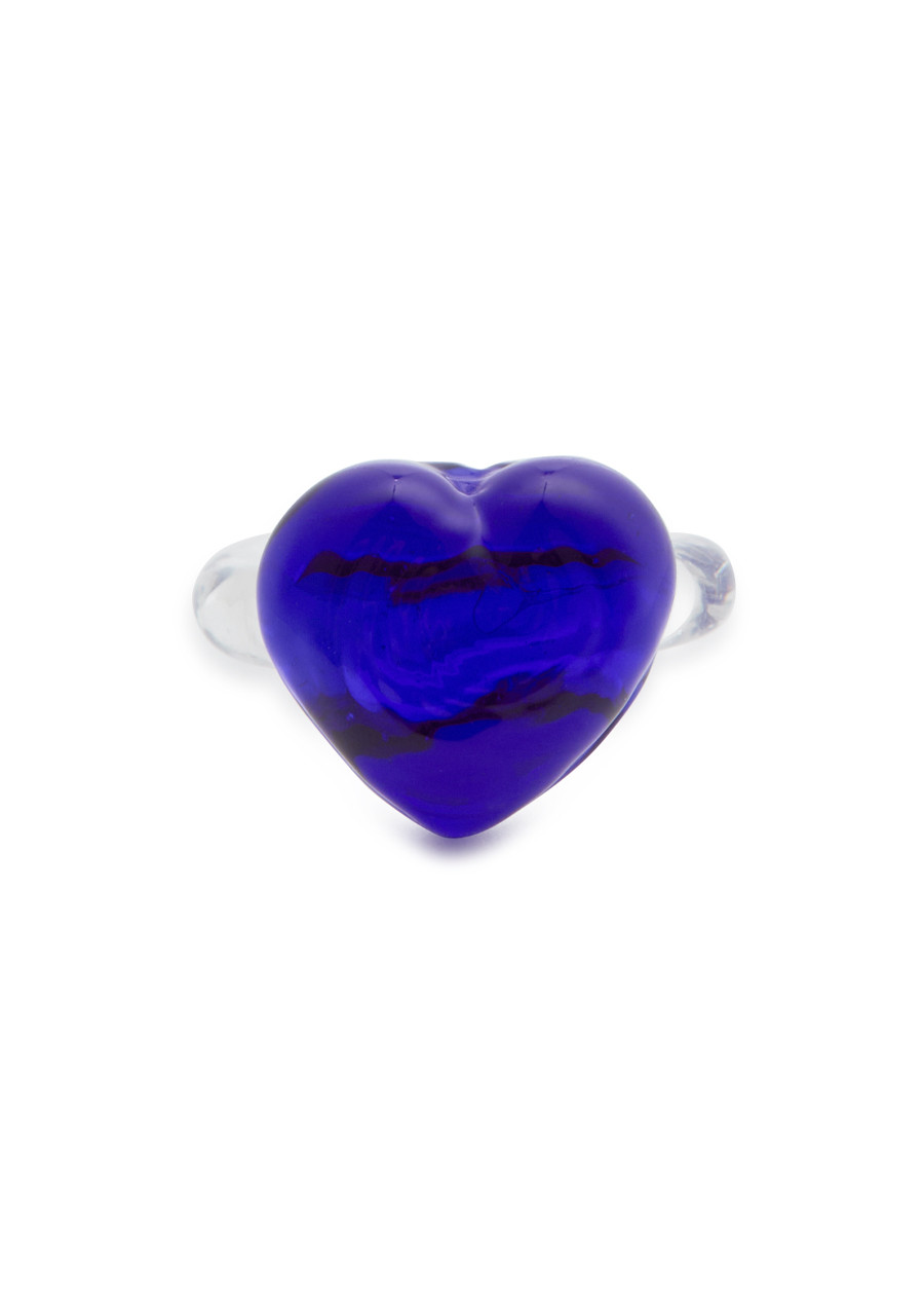Sandralexandra Xl Love Glass Ring In Blue