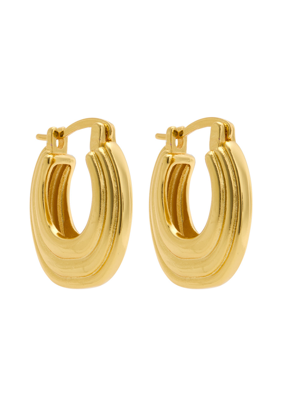 Daisy London X Polly Sayer Mini 18kt Gold-plated Hoop Earrings
