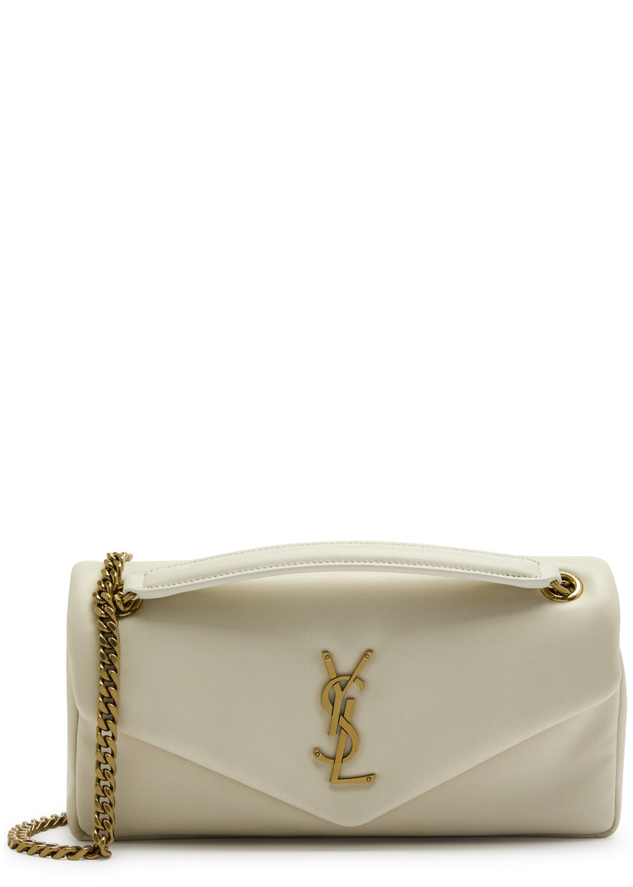 Saint Laurent Calypso Small Padded Leather Shoulder bag - White - One Size