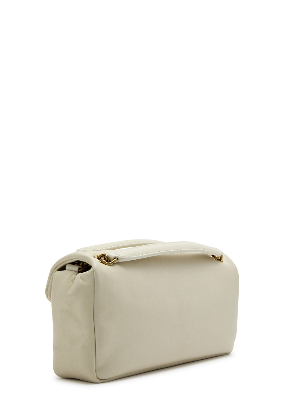 Saint Laurent Calypso Small Padded Leather Shoulder Bag In White