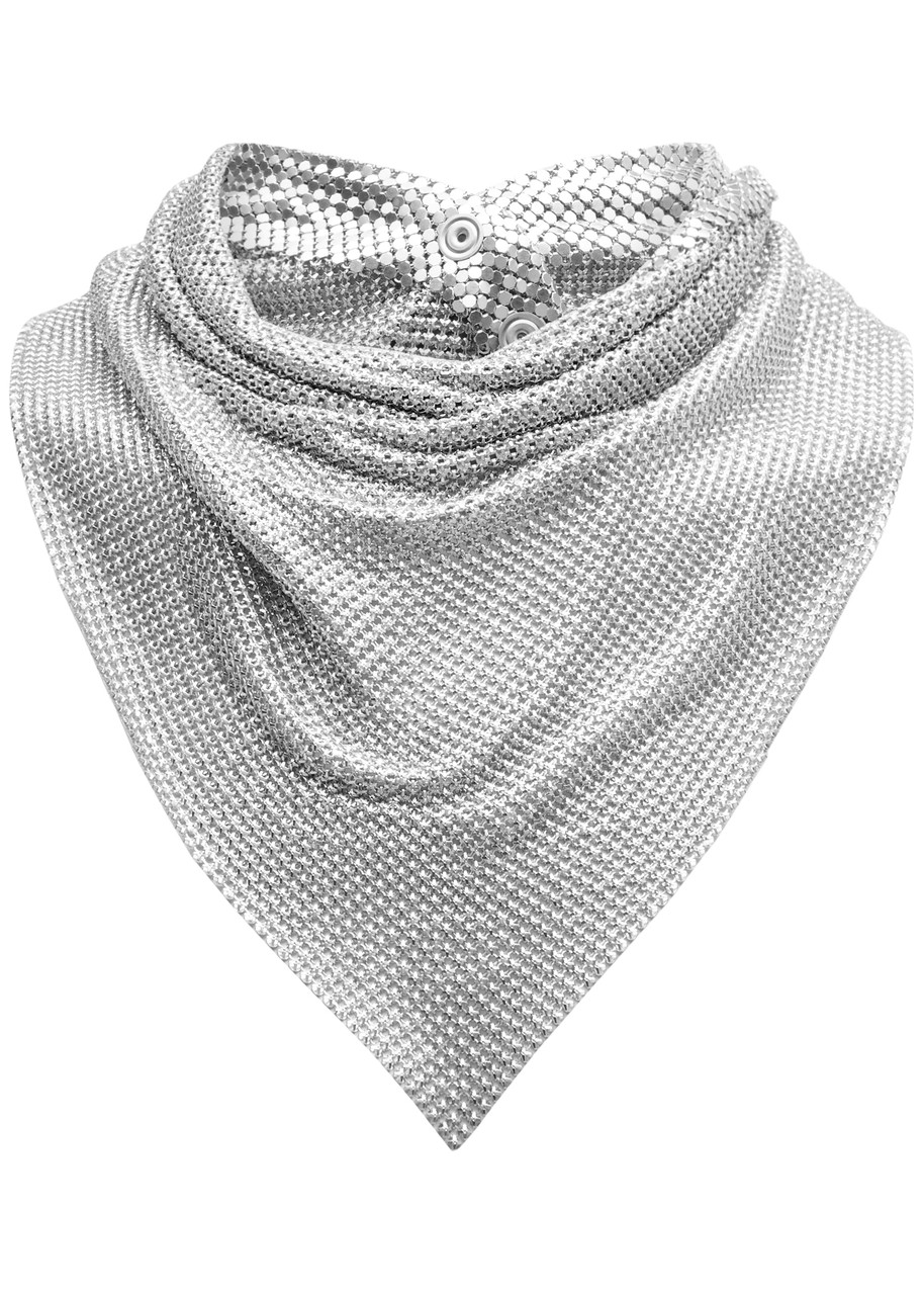 Rabanne Pixel Chainmail Scarf - Silver - One Size
