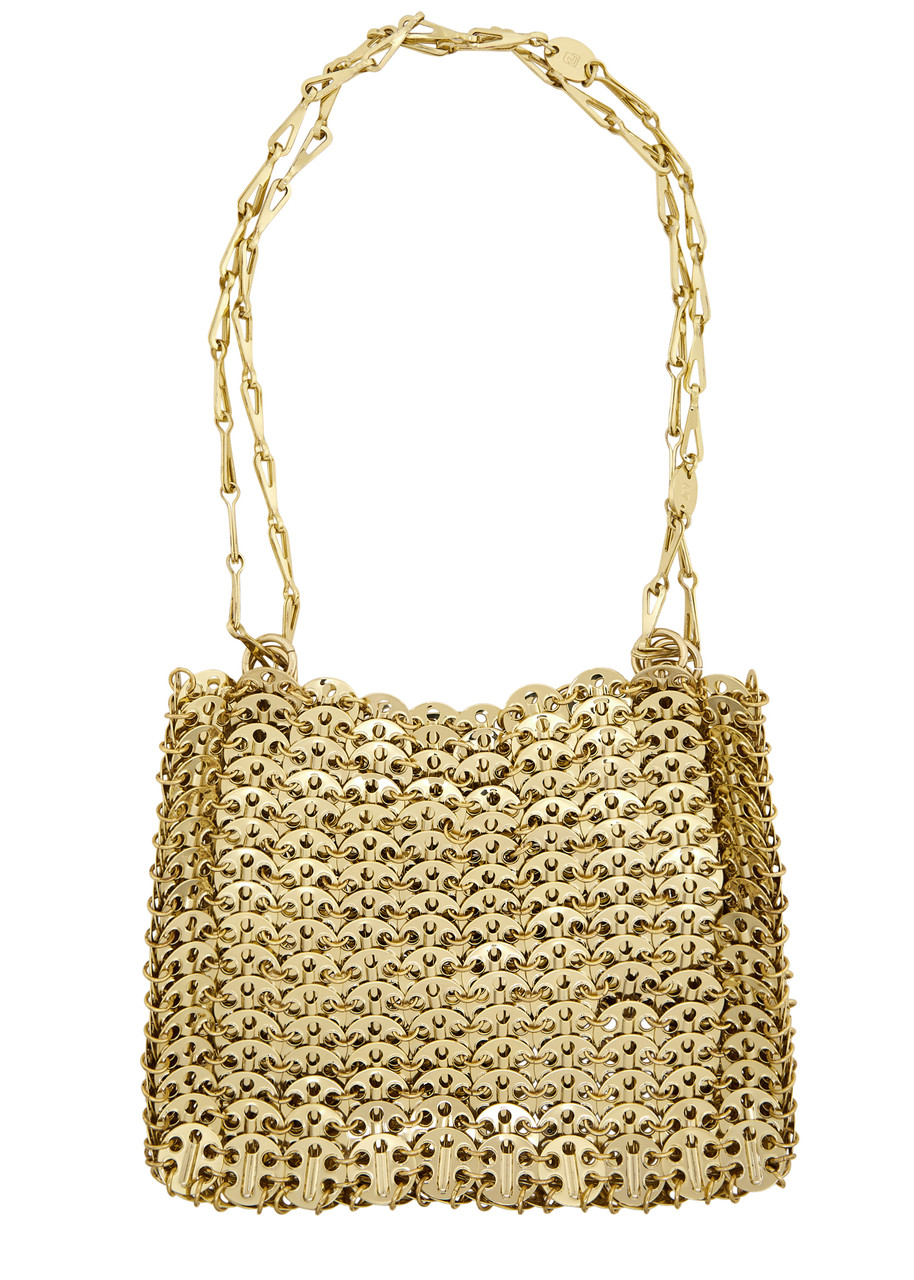 Rabanne 1969 Disc Shoulder Bag In Gold