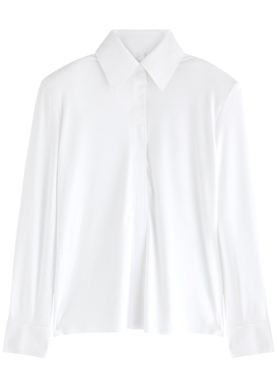 Norma Kamali Stretch-jersey Shirt - White