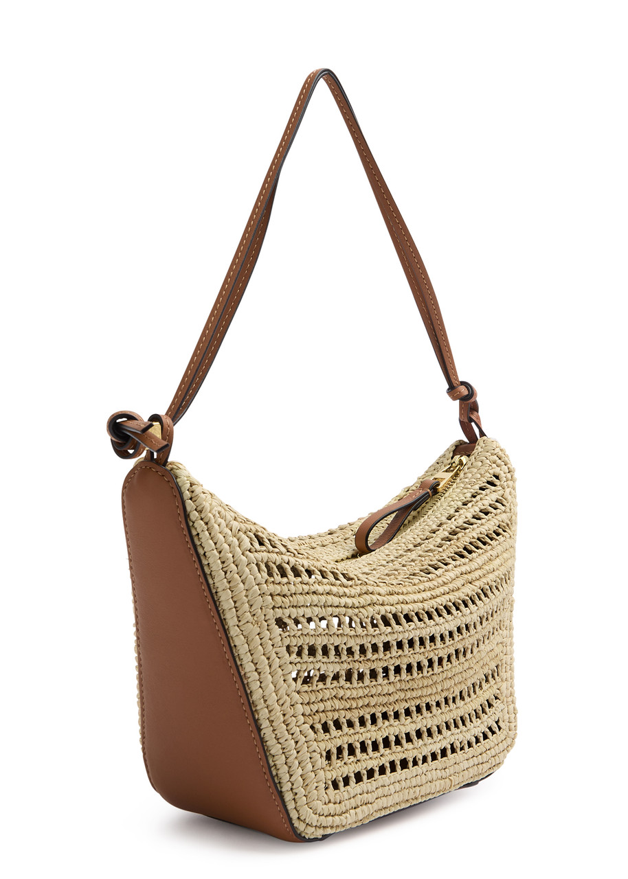 LOEWE LOEWE X PAULA'S IBIZA HAMMOCK HOBO MINI RAFFIA SHOULDER BAG