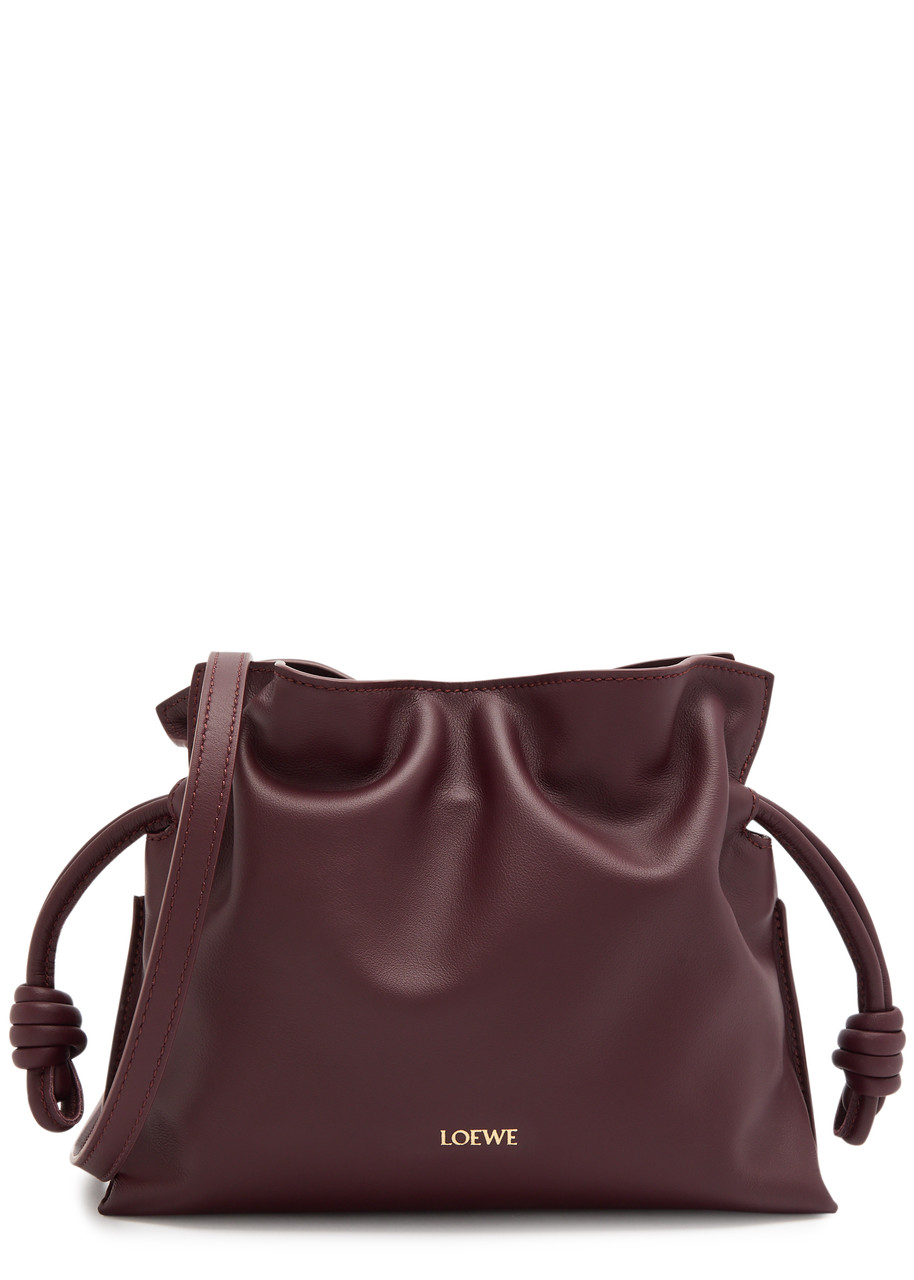 Loewe Flamenco Leather Clutch - Burgundy - One Size