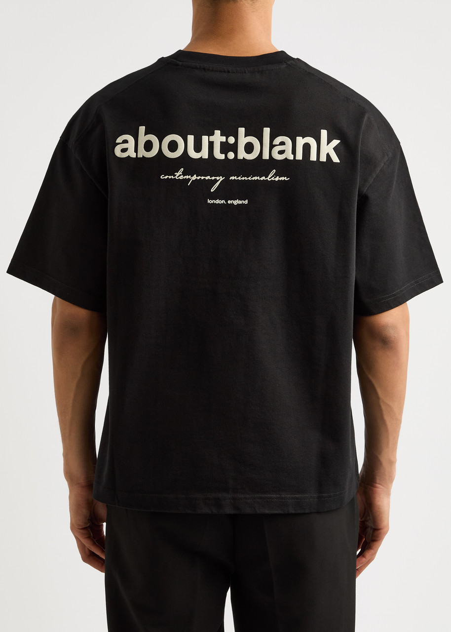  About Blank Box Logo-print Cotton T-shirt - Black - L 