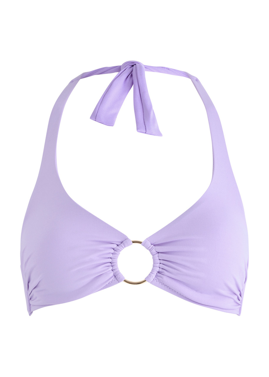 Melissa Odabash Brussels Ring-detail Bikini Top In Lilac