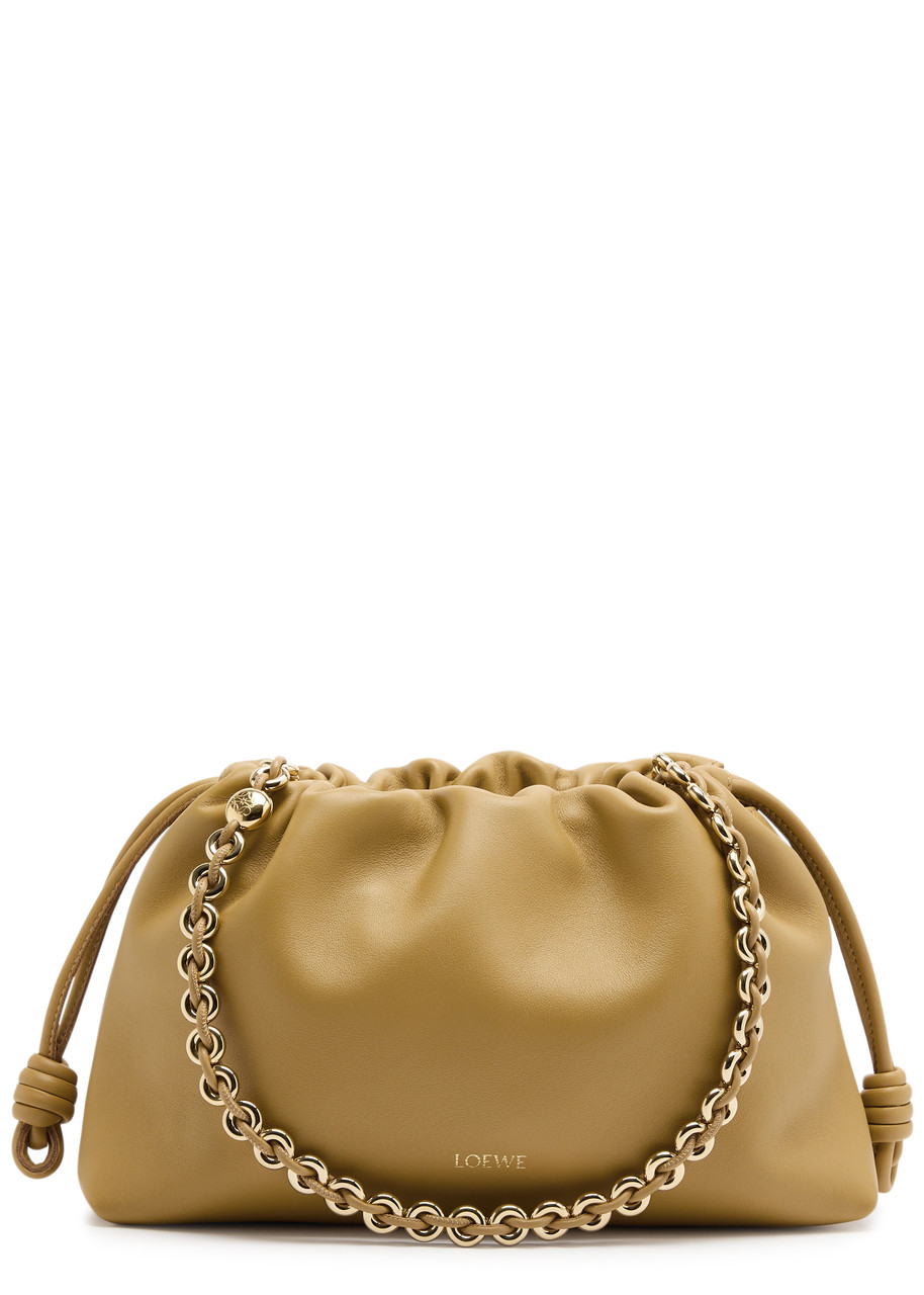 Loewe Flamenco Embellished Leather Clutch - Sand - One Size