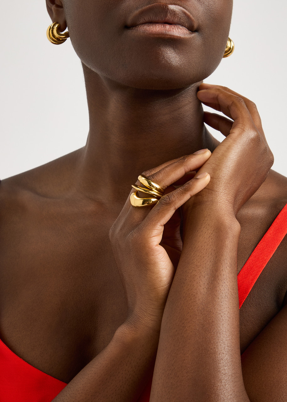 Completedworks Post-capital 14kt Gold-plated Rings In Gold