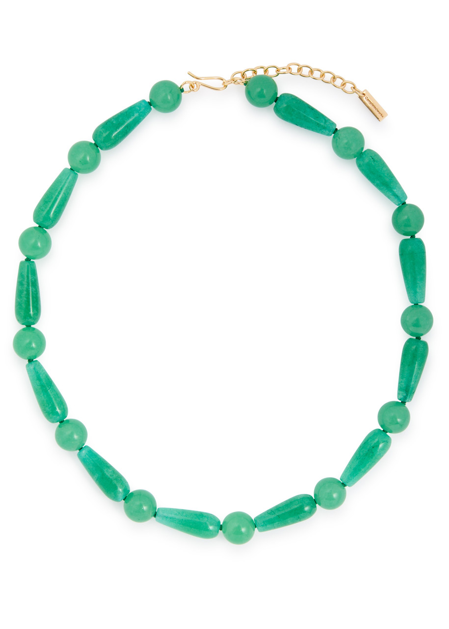 Completedworks The Depths Of Time Beaded Necklace In Green