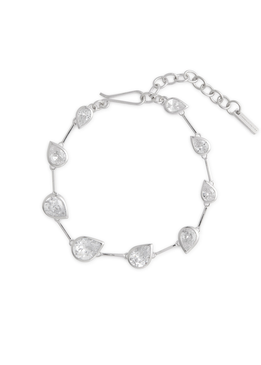 Completedworks Myriad Embellished Rhodium-plated Bracelet In Silver