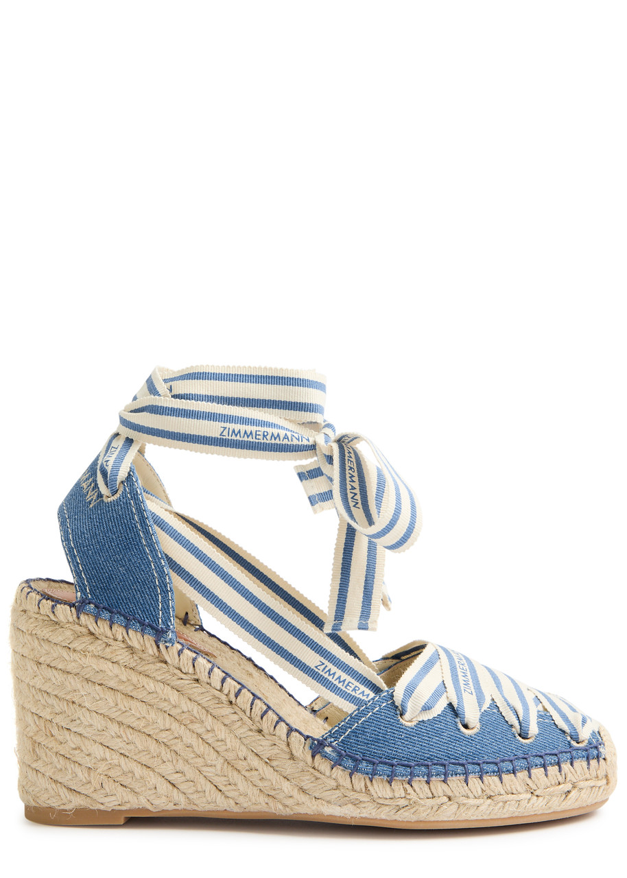 Zimmermann Sol 95 Denim Espadrille Wedges