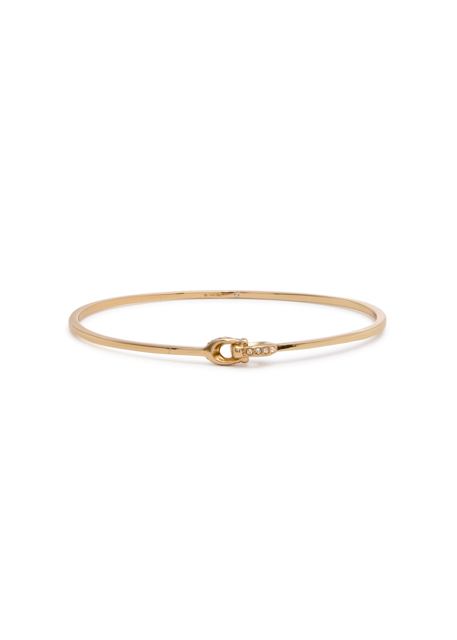 Coach Interlock Logo-embellished Bangle - Gold - One Size