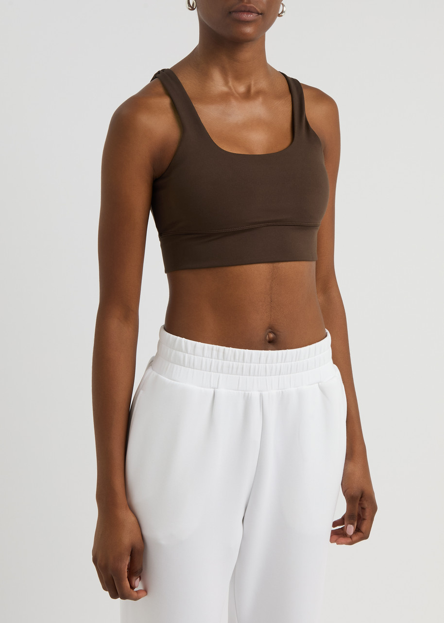 Varley Freesoft Cori Stretch-jersey Bra Top In Brown