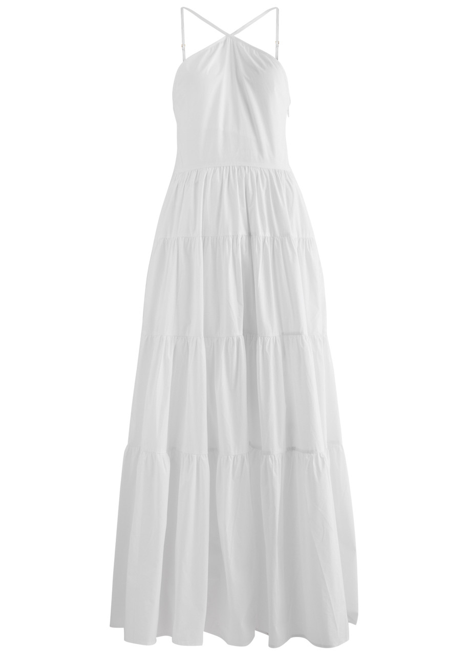 Bird & Knoll Tochi Cotton Maxi Dress In White