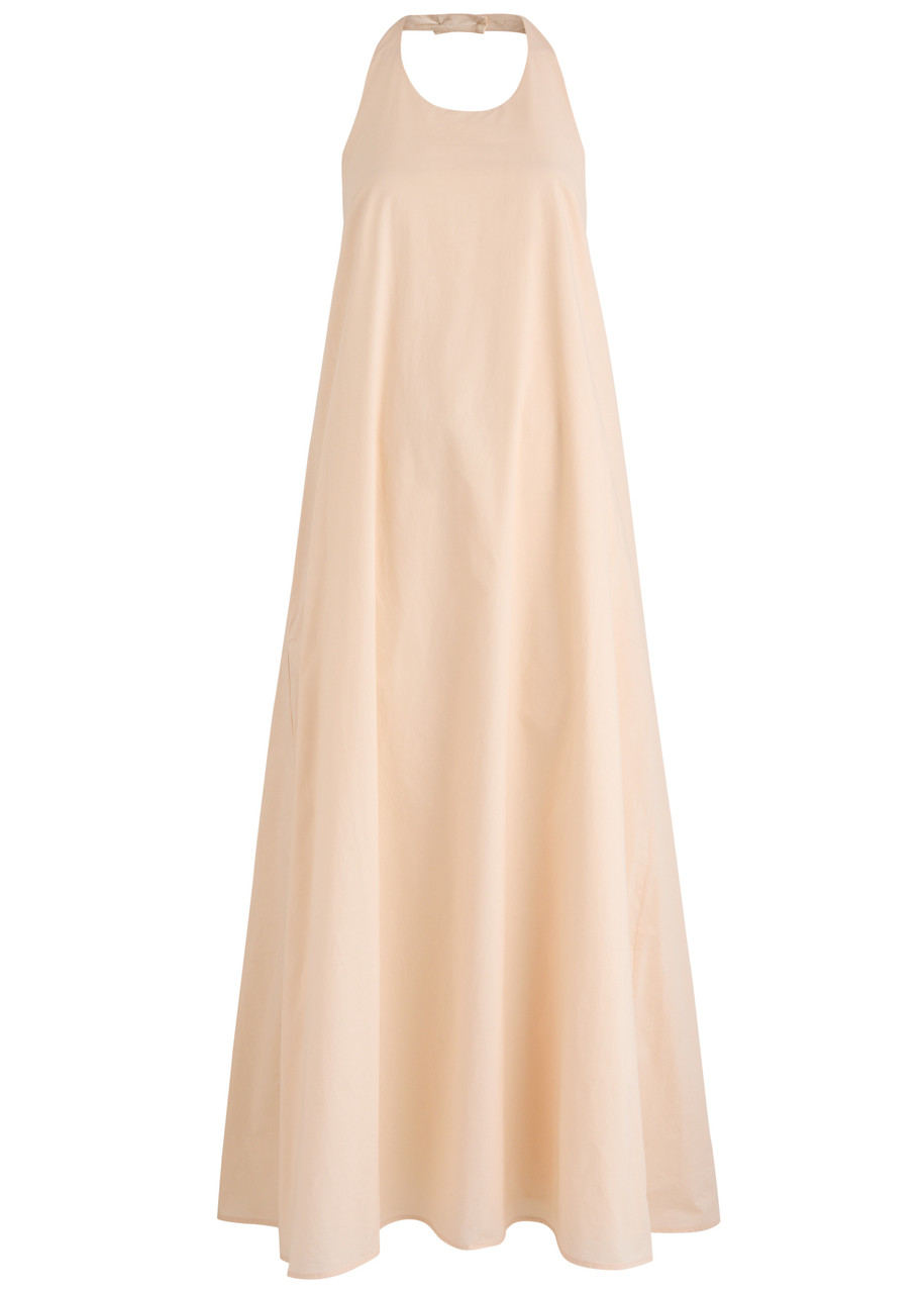 Bird & Knoll Paloma Cotton Maxi Dress - Cream - M (UK12 / M)