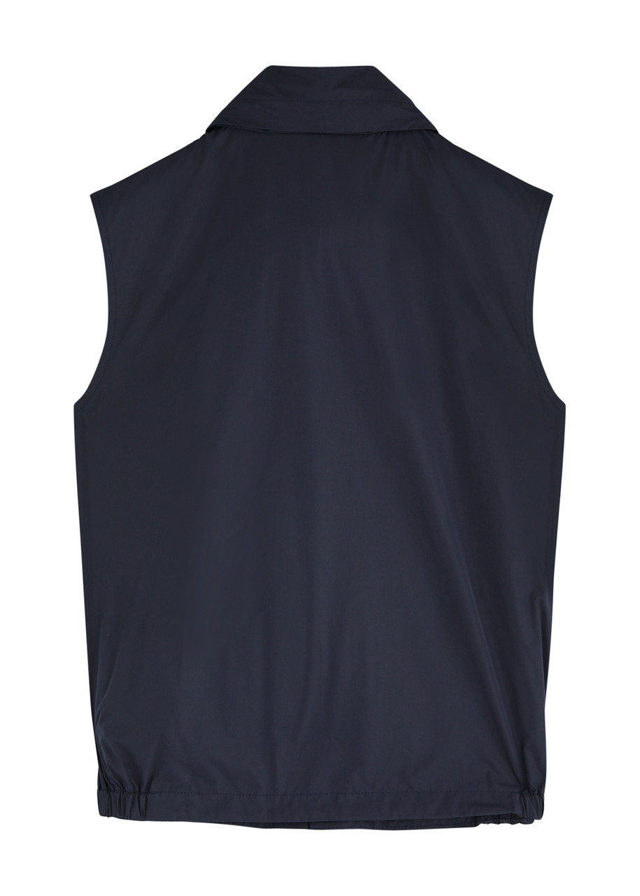 Moncler Kids Zene Hooded Shell Gilet (8-10 Years) In Navy