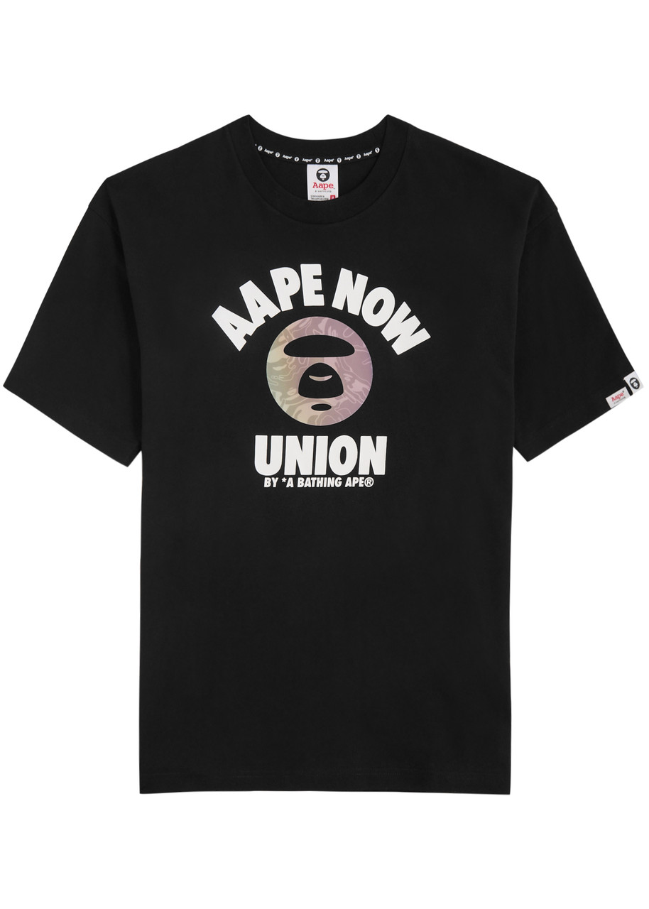 Aape Logo-print Cotton T-shirt In Black
