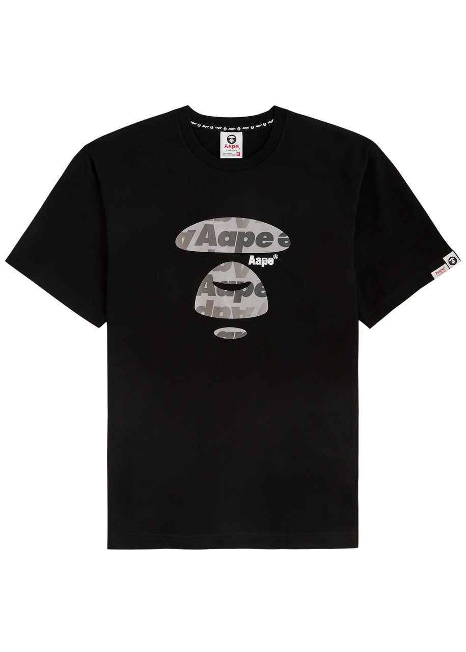 Aape Logo-print Cotton T-shirt In Black