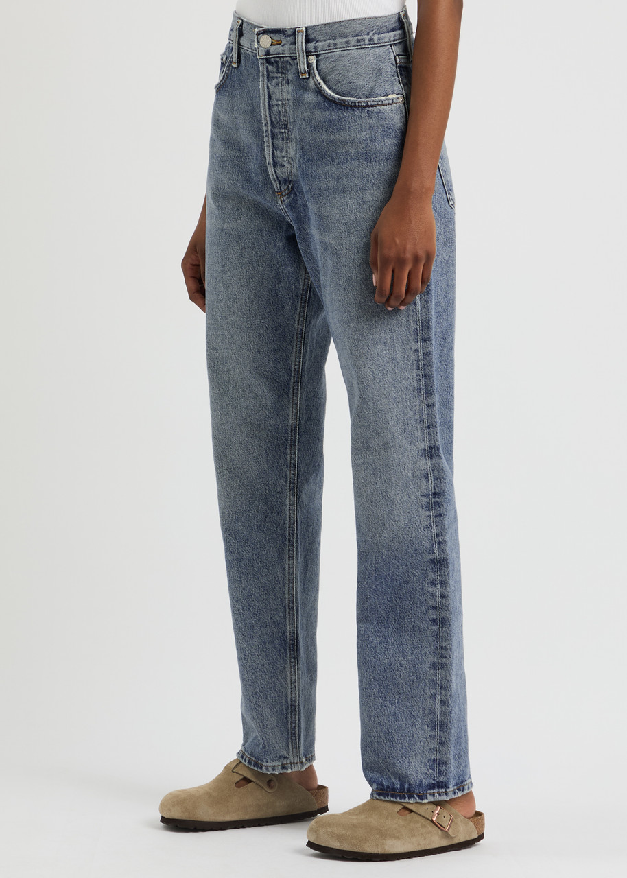 Agolde 90s Pinch Waist Straight-leg Jeans In Blue