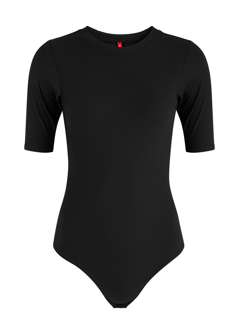 Spanx Suit Yourself Ribbed Stretch-jersey Bodysuit - Black - S (UK8-10 / S)