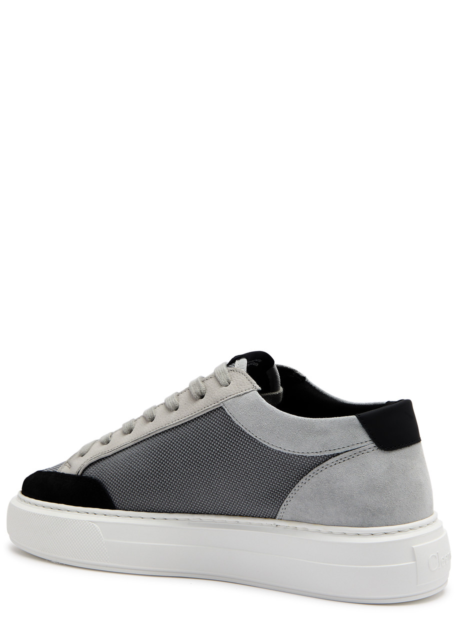 Cleens Luxor Panelled Canvas Sneakers In Grey