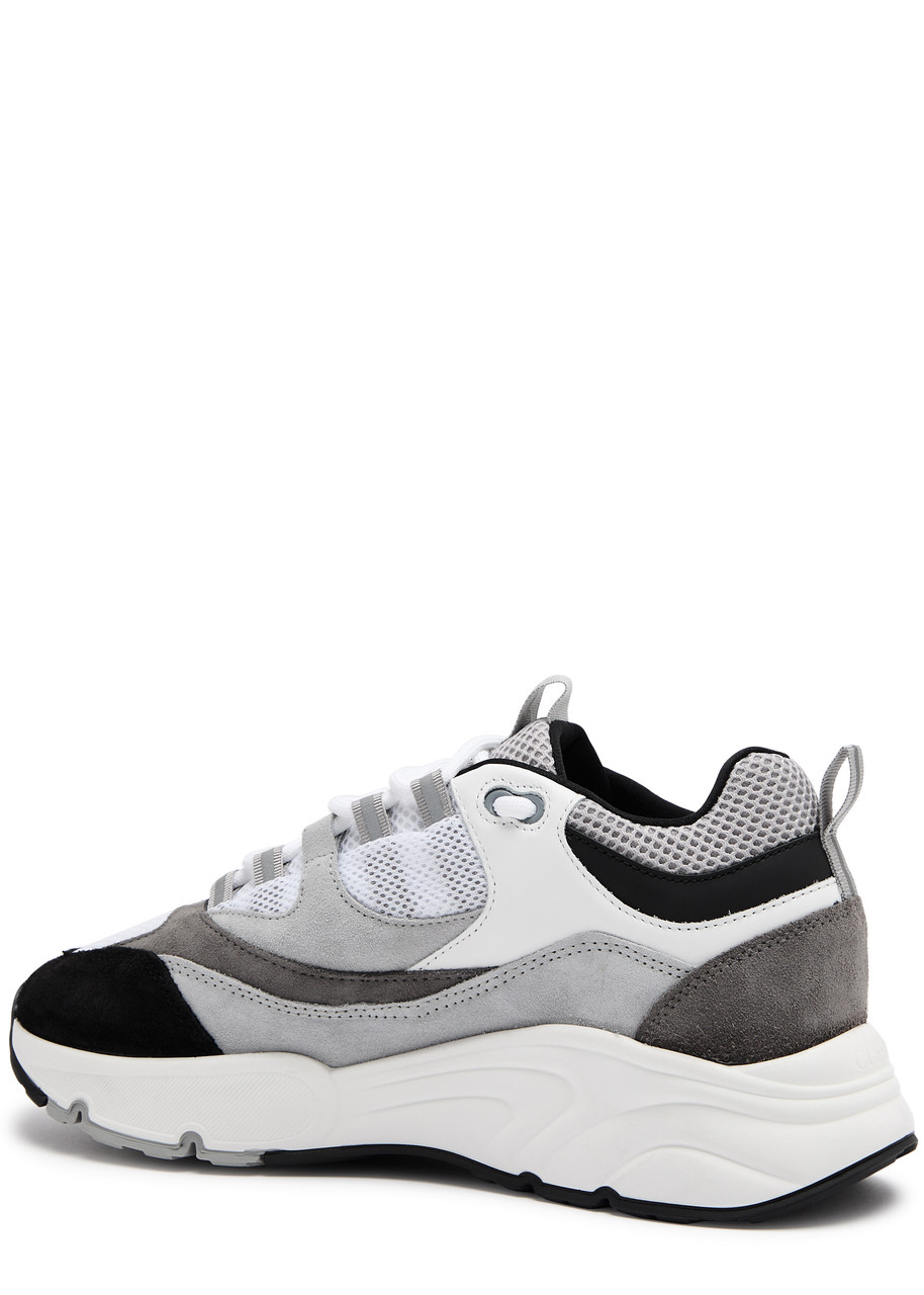 Cleens Aero Runner Panelled Mesh Sneakers In Grey