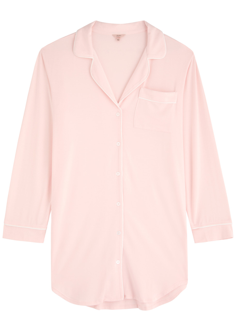 Eberjey Gisele Jersey Knit Sleep Shirt In Pink