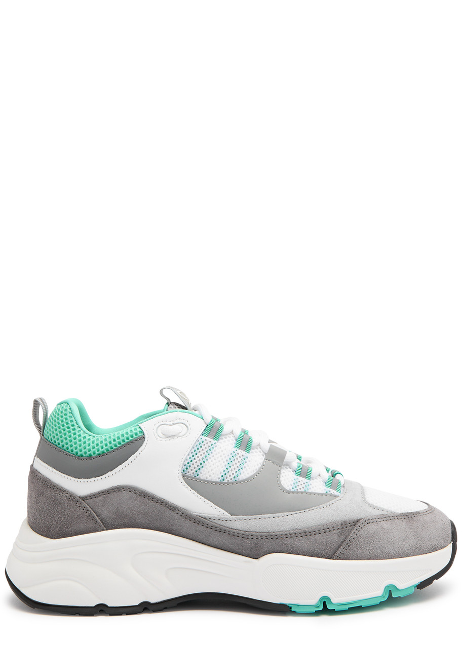Cleens Aero Runner Panelled Mesh Sneakers Mint UK8 - 42 (IT42 / UK8)
