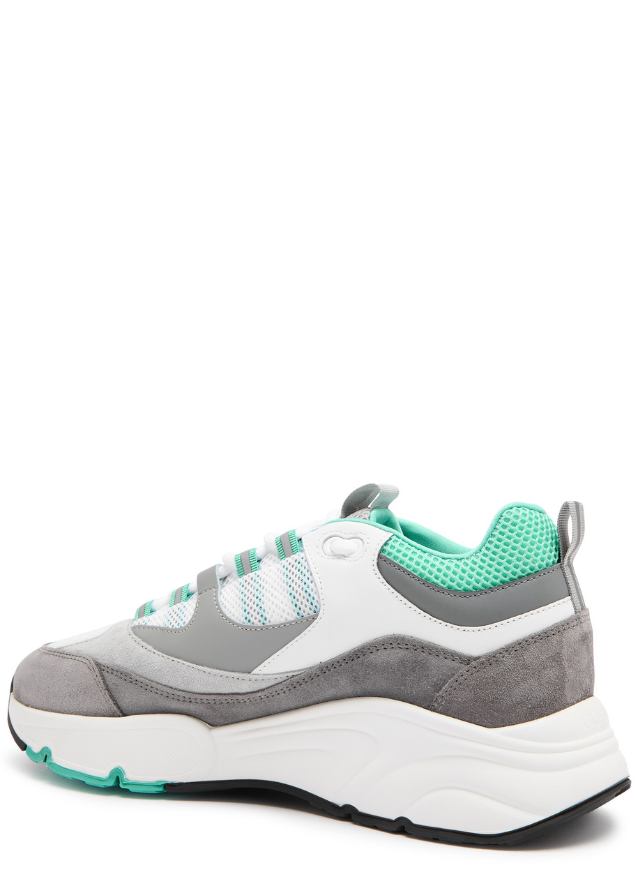 Cleens Aero Runner Panelled Mesh Sneakers In Mint