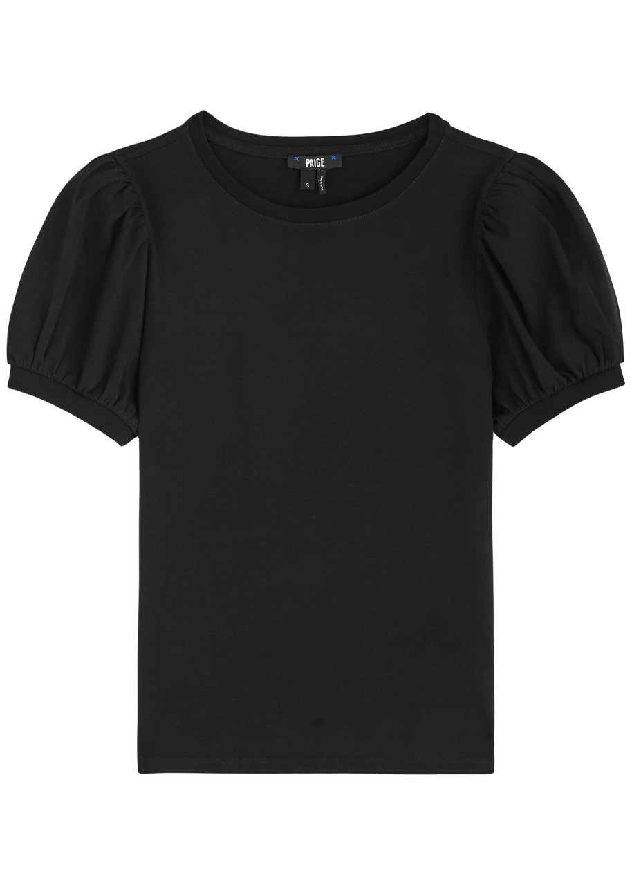 Shop Paige Matcha Cotton T-shirt In Black