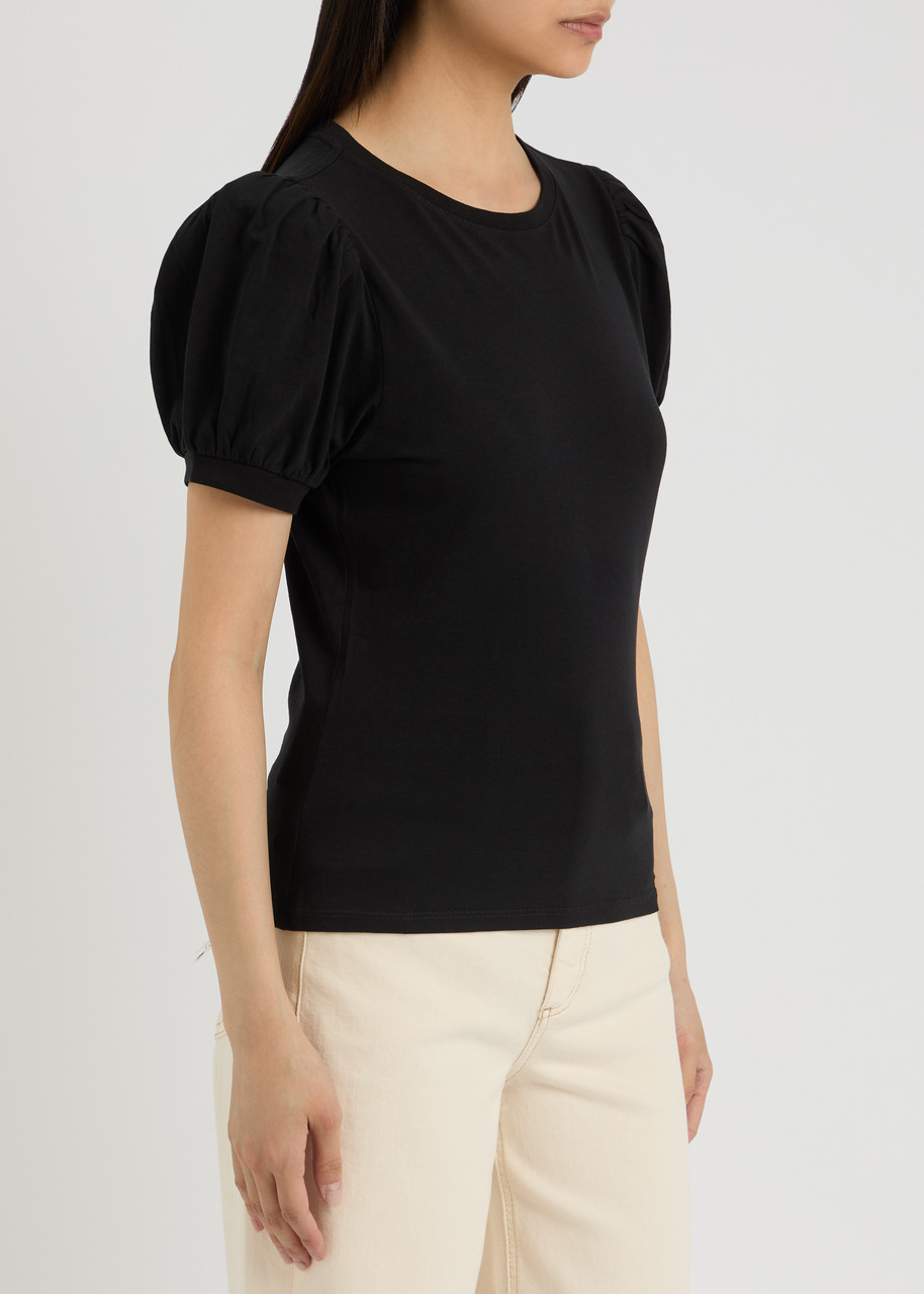 Shop Paige Matcha Cotton T-shirt In Black