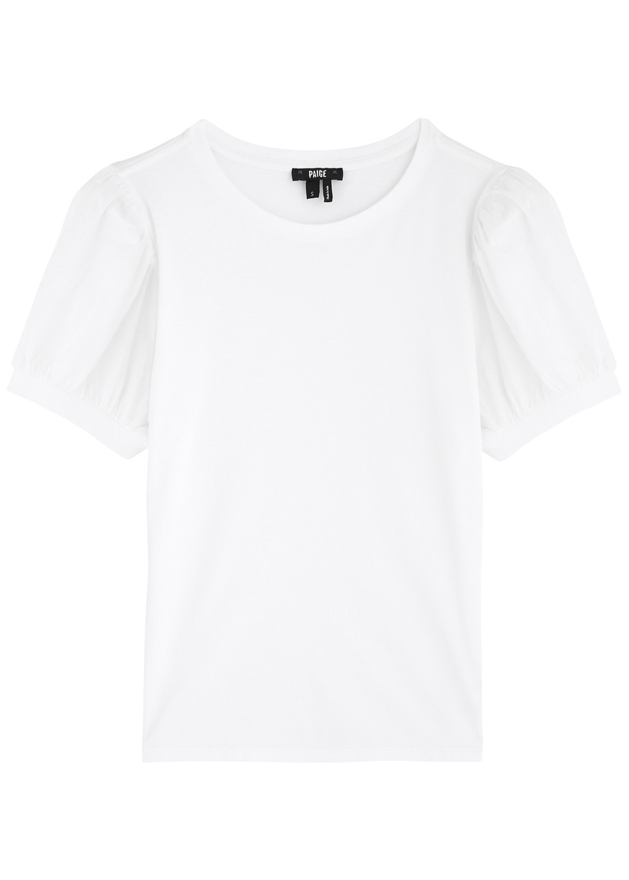 Paige Matcha Puff Sleeve Tee In White